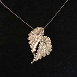 Sterling Silver Wings of Hope 18” Necklace.